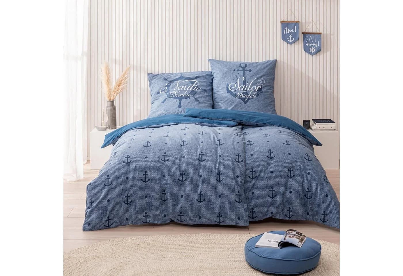 MTOnlinehandel Bettwäsche Sailor Fairytale Blau 100% Baumwolle - Bild 2