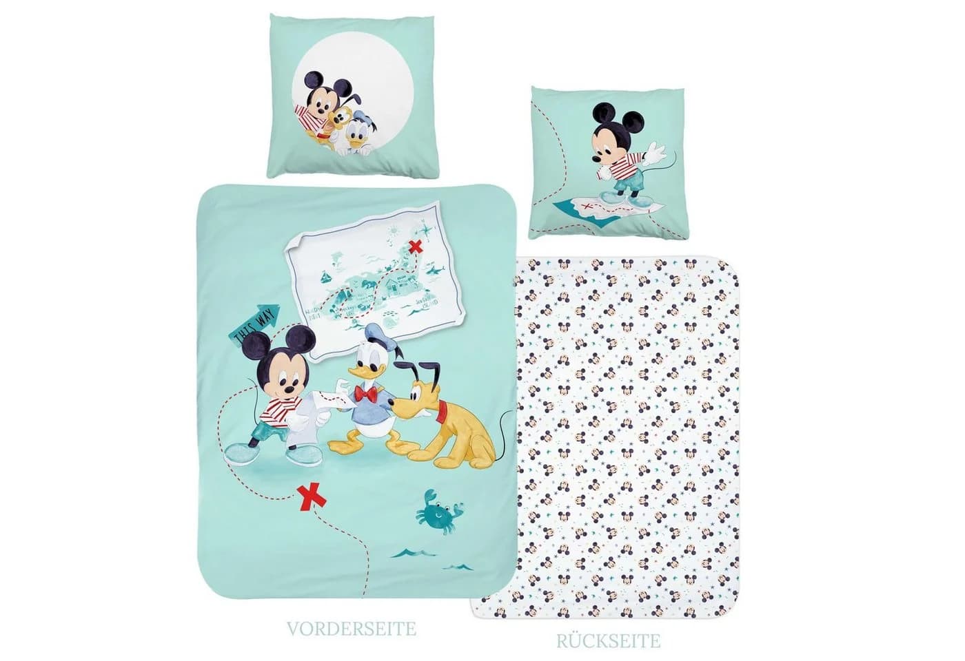 MTOnlinehandel Kinderbettwäsche Mickey Mouse Mint 2-teilig - Bild 2