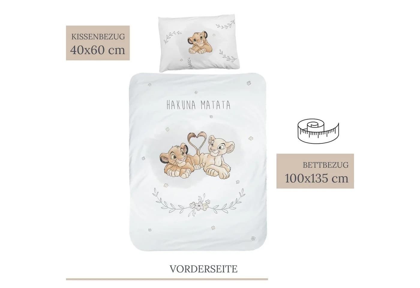 MTOnlinehandel Babybettwäsche König der Löwen 2-teilig Baumwolle Flanell - Bild 3