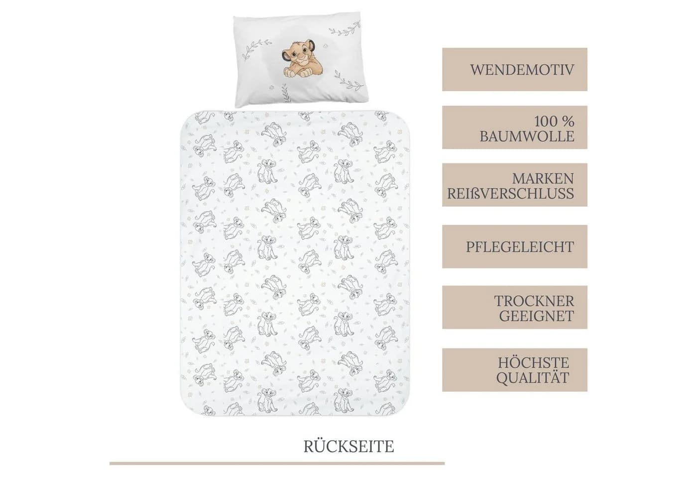 MTOnlinehandel Babybettwäsche König der Löwen 2-teilig Baumwolle Flanell - Bild 4