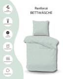 MTOnlinehandel Bettwäsche Emma 100% Baumwolle Salbeigrün Renforcé Bild 3