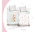 MTOnlinehandel Kinderbettwäsche Blumen Reh Hase Schmetterling Satin Bild 3
