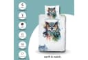 MTOnlinehandel Bettwäsche Wendebettwäsche Aquarell Eule petrol 100% Baumwolle Bild 3