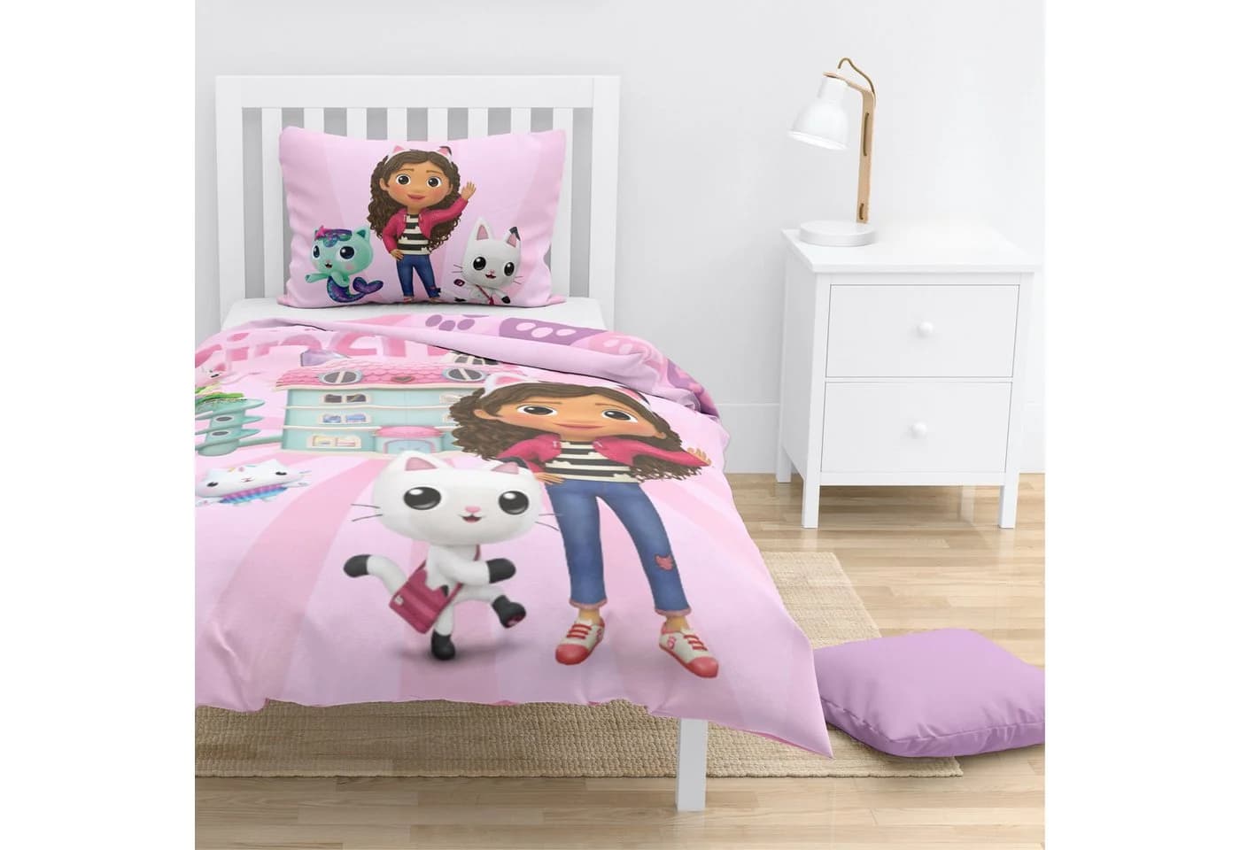 Gabbys Dollhouse Pinch Pinch 100x135 Bettwäsche Set Renforcé Baumwolle