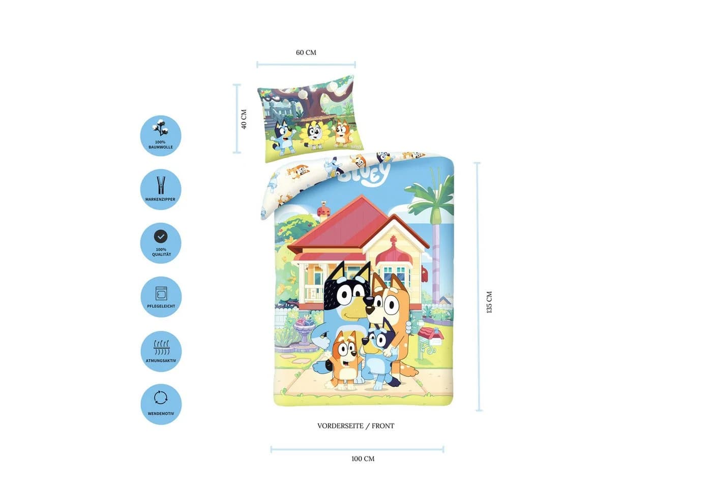 MTOnlinehandel Babybettwäsche Bluey Bunt 2-teilig - Bild 3