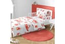 MTOnlinehandel Babybettwäsche Little Hero Feuerwehr 100x135 + 40x60 cm Weiß Rot Bild 1