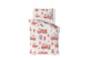 MTOnlinehandel Babybettwäsche Little Hero Feuerwehr 100x135 + 40x60 cm Weiß Rot Bild 2