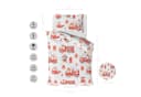 MTOnlinehandel Babybettwäsche Little Hero Feuerwehr 100x135 + 40x60 cm Weiß Rot Bild 3