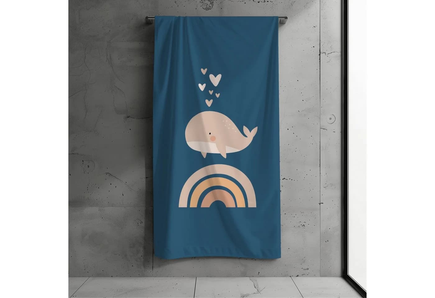 MTOnlinehandel Kinder-Strandtuch 70x140 cm Blau
