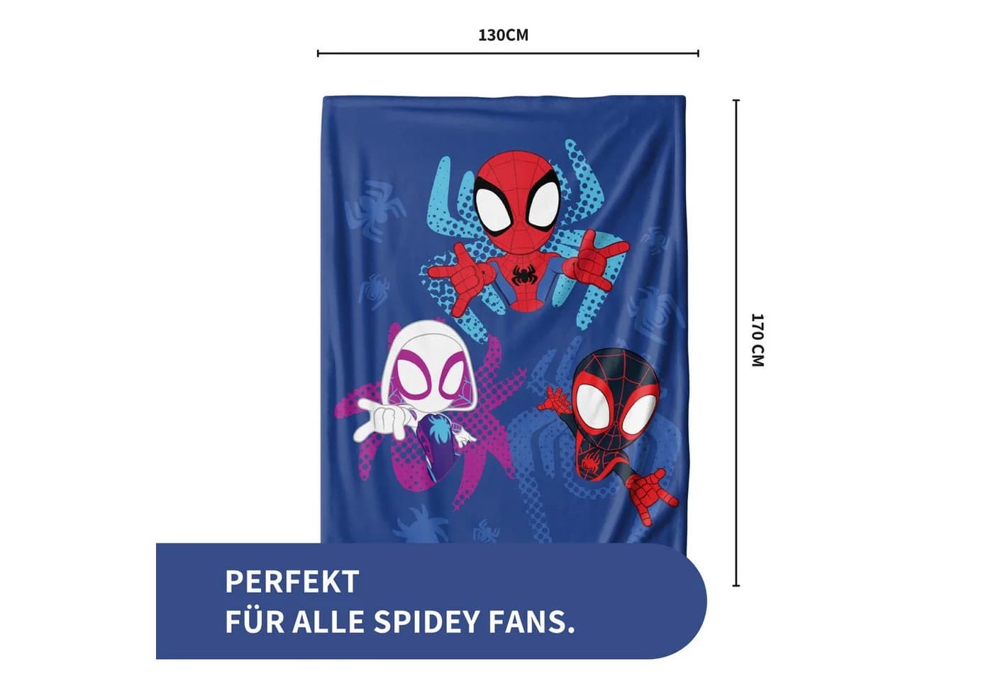Wolldecke Spidey & Friends 130x170 cm, MTOnlinehandel - Bild 3