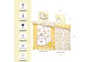 Molang Kinderbettwäsche 135x200 Butter Yellow Renforcé Baumwolle Bild 4