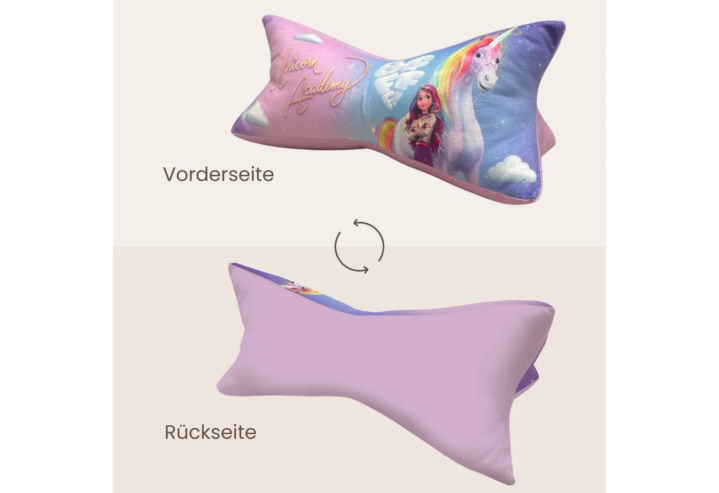 MTOnlinehandel Nackenkissen Unicorn Academy Leseknochen Rosa - Bild 3