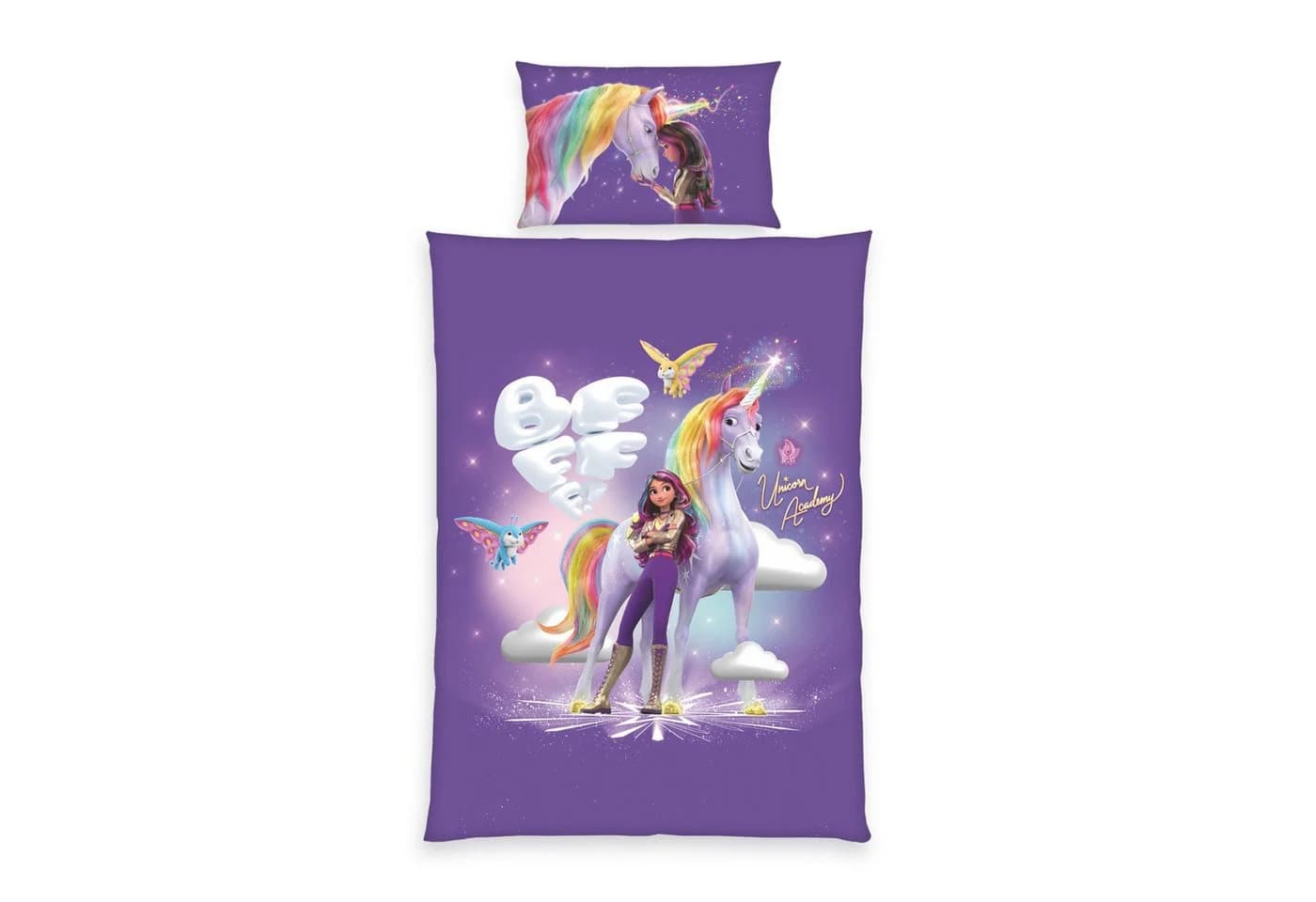 MTOnlinehandel Babybettwäsche Unicorn Academy Renforcé 100% Baumwolle - Bild 2