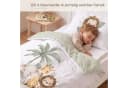 MTOnlinehandel Babybettwäsche Safari 100x135 cm Flanell Weiß/Grün Bild 3