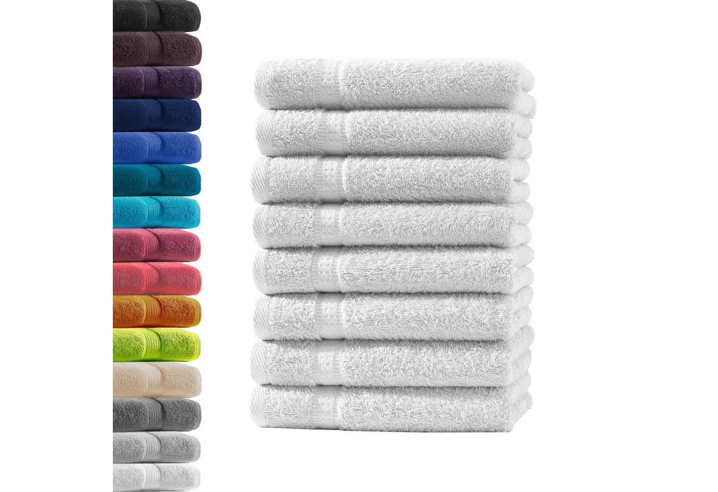 Hometex Premium Textiles Handtuch 100% Baumwolle Weiß 500 g/m² - Bild 2