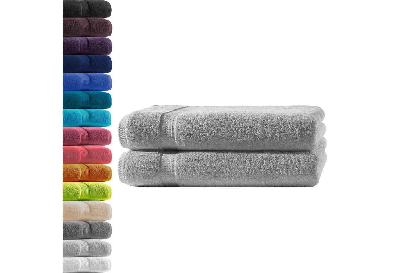Hometex Premium Textiles Duschtuch Silber 500 g/m² 100% Baumwolle - Bild 2
