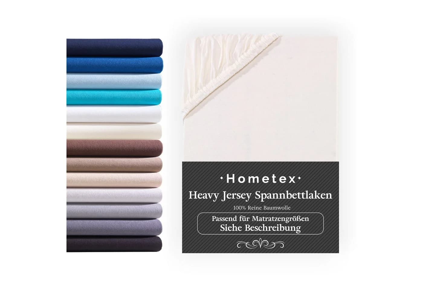 Hometex Premium Textiles Spannbettlaken Boxspringbett Jersey Gummizug - Bild 2