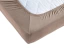 Hometex Premium Textiles Spannbettlaken Jersey Nougatbraun Topper Bild 3