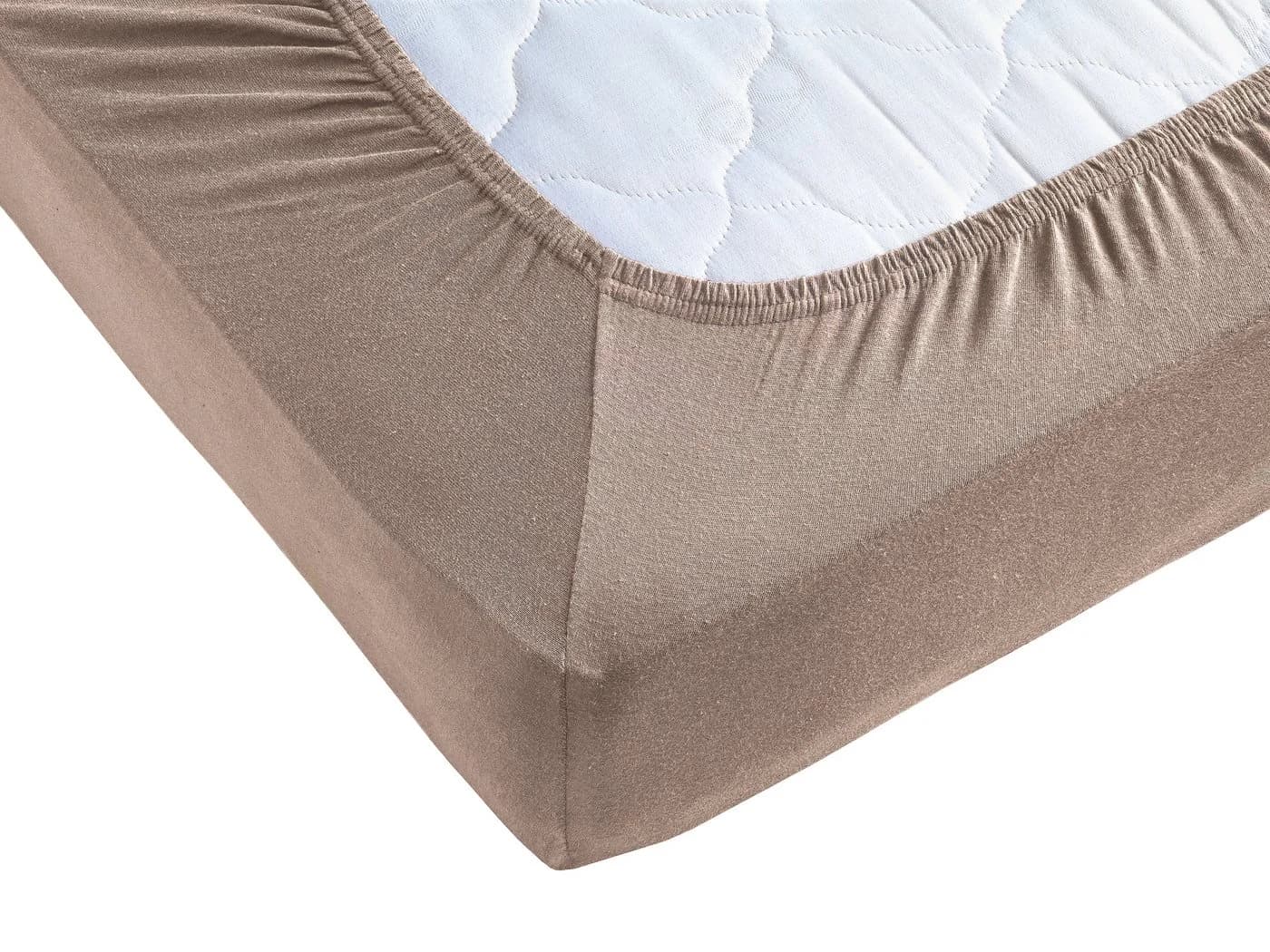 Hometex Premium Textiles Spannbettlaken Jersey Nougatbraun Topper - Bild 3