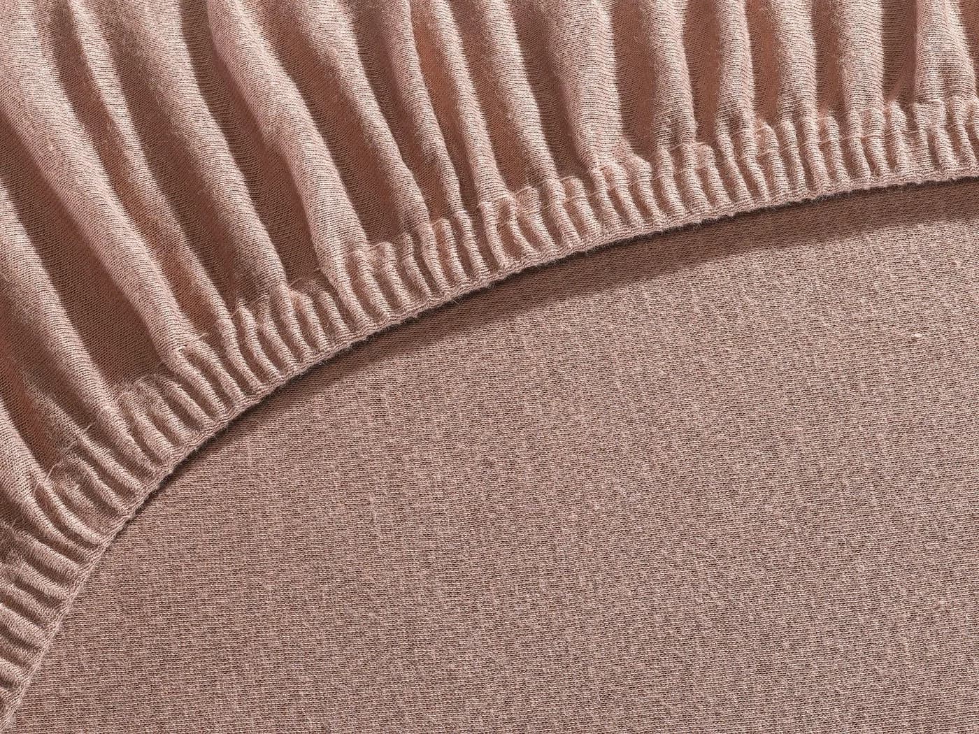 Hometex Premium Textiles Spannbettlaken Jersey Nougatbraun Topper - Bild 4
