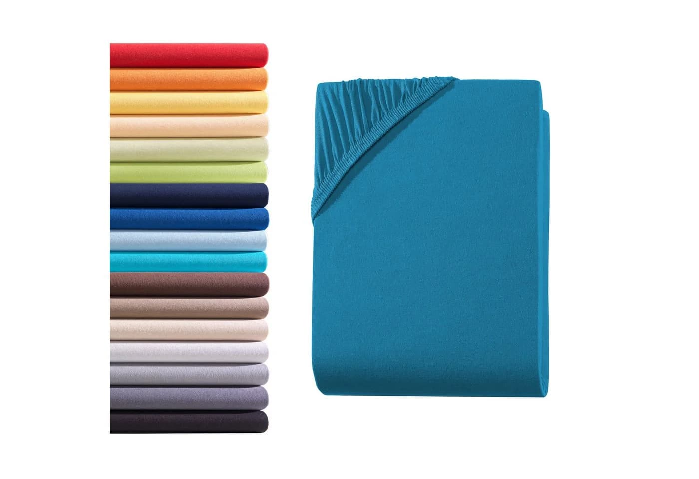 Hometex Premium Textiles Jersey Spannbettlaken 100% Baumwolle mit Rundumgummizug - Bild 2