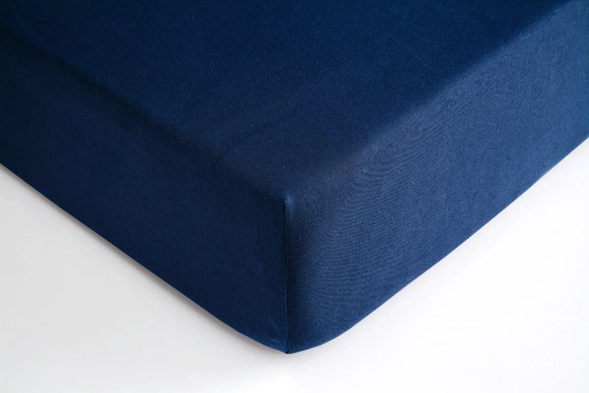 Hometex Premium Textiles Spannbettlaken Jersey Navy 100% Baumwolle