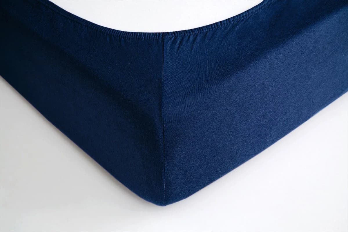 Hometex Premium Textiles Spannbettlaken Jersey Navy 100% Baumwolle - Bild 5