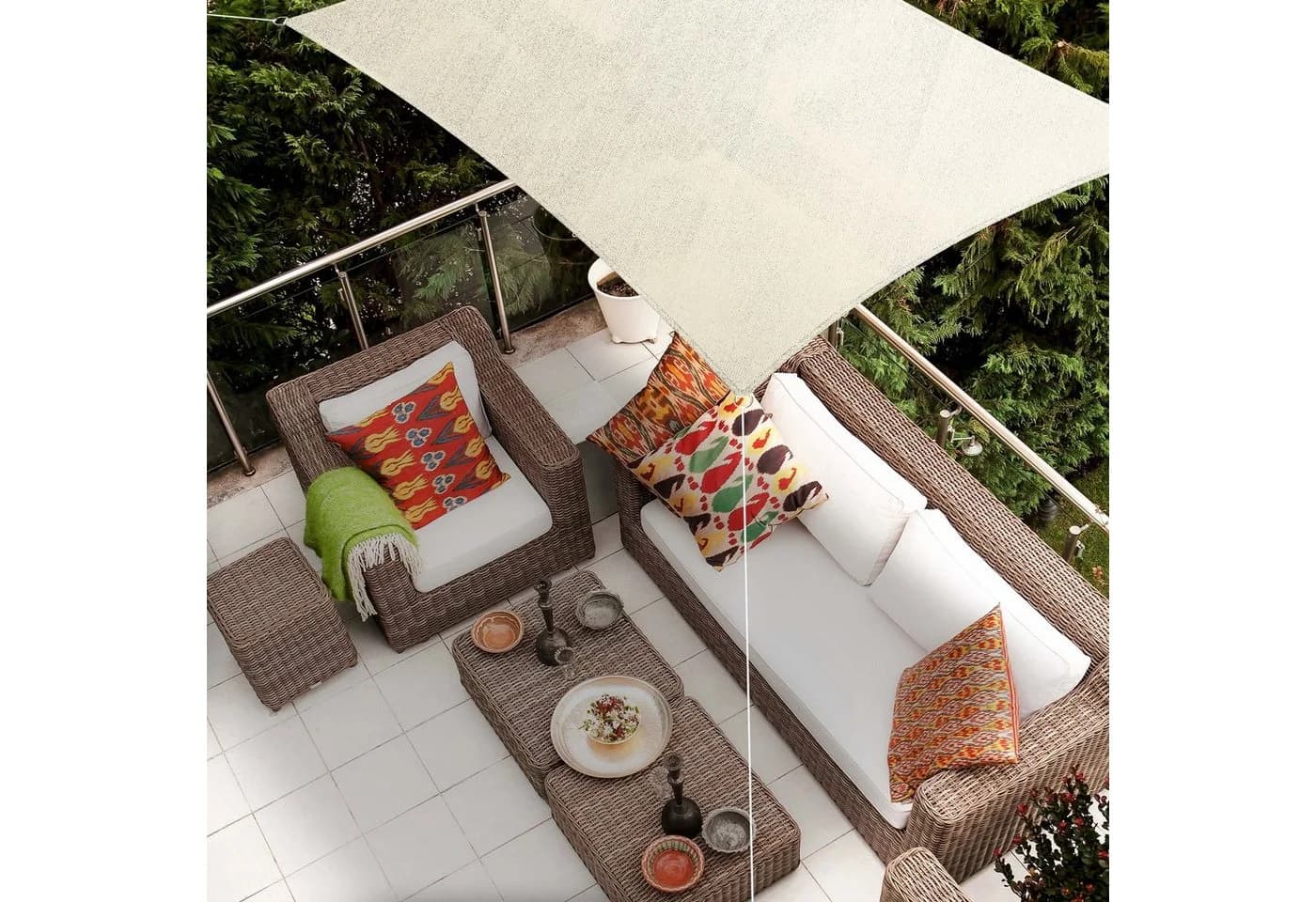 Hometex Premium Textiles Sonnensegel Sonnenschutz Beige