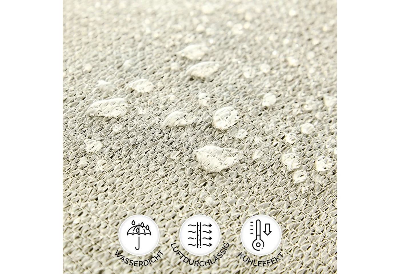 Hometex Premium Textiles Sonnensegel Sonnenschutz Beige - Bild 3