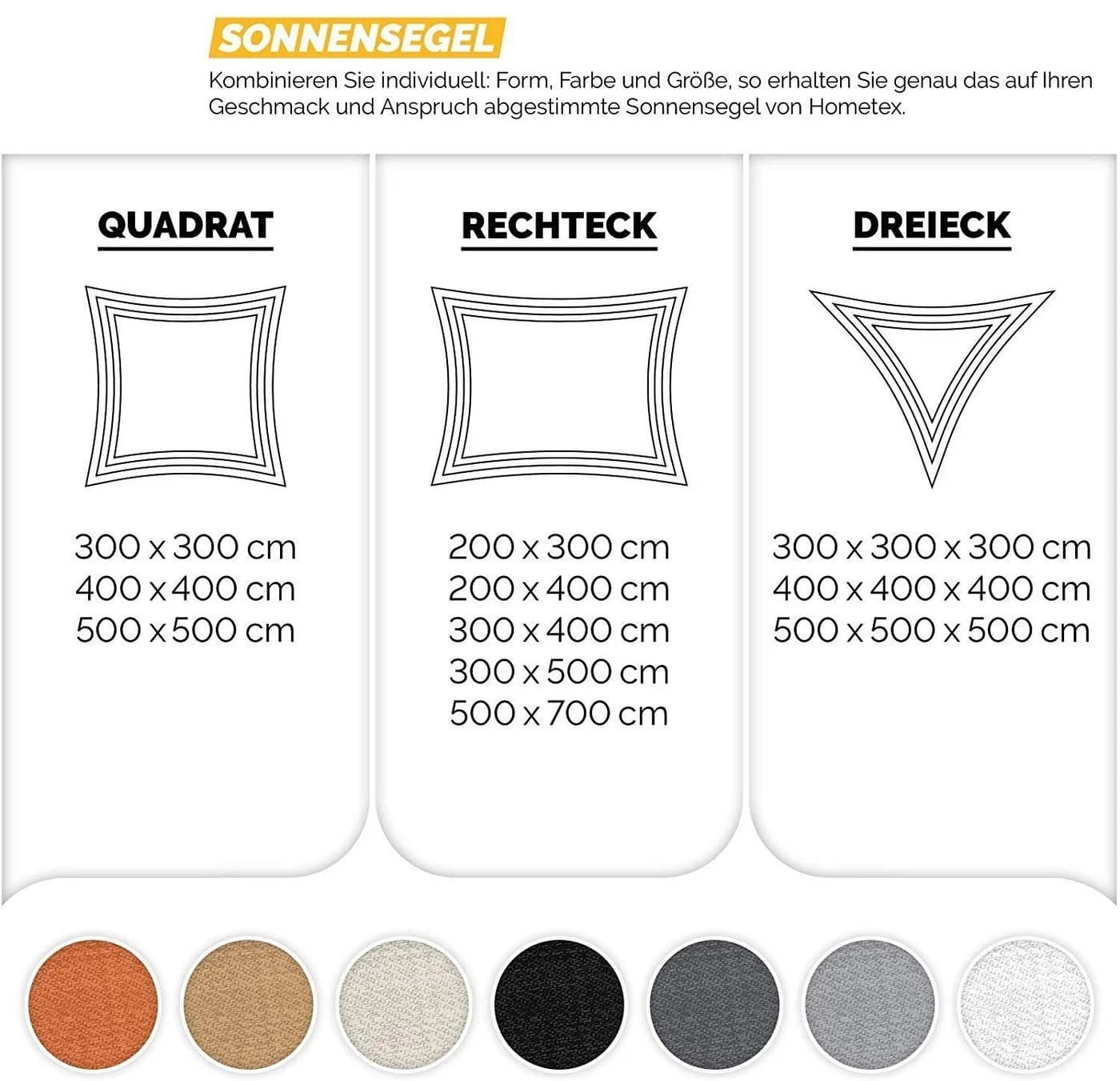 Hometex Premium Textiles Sonnensegel Sonnenschutz Beige - Bild 4