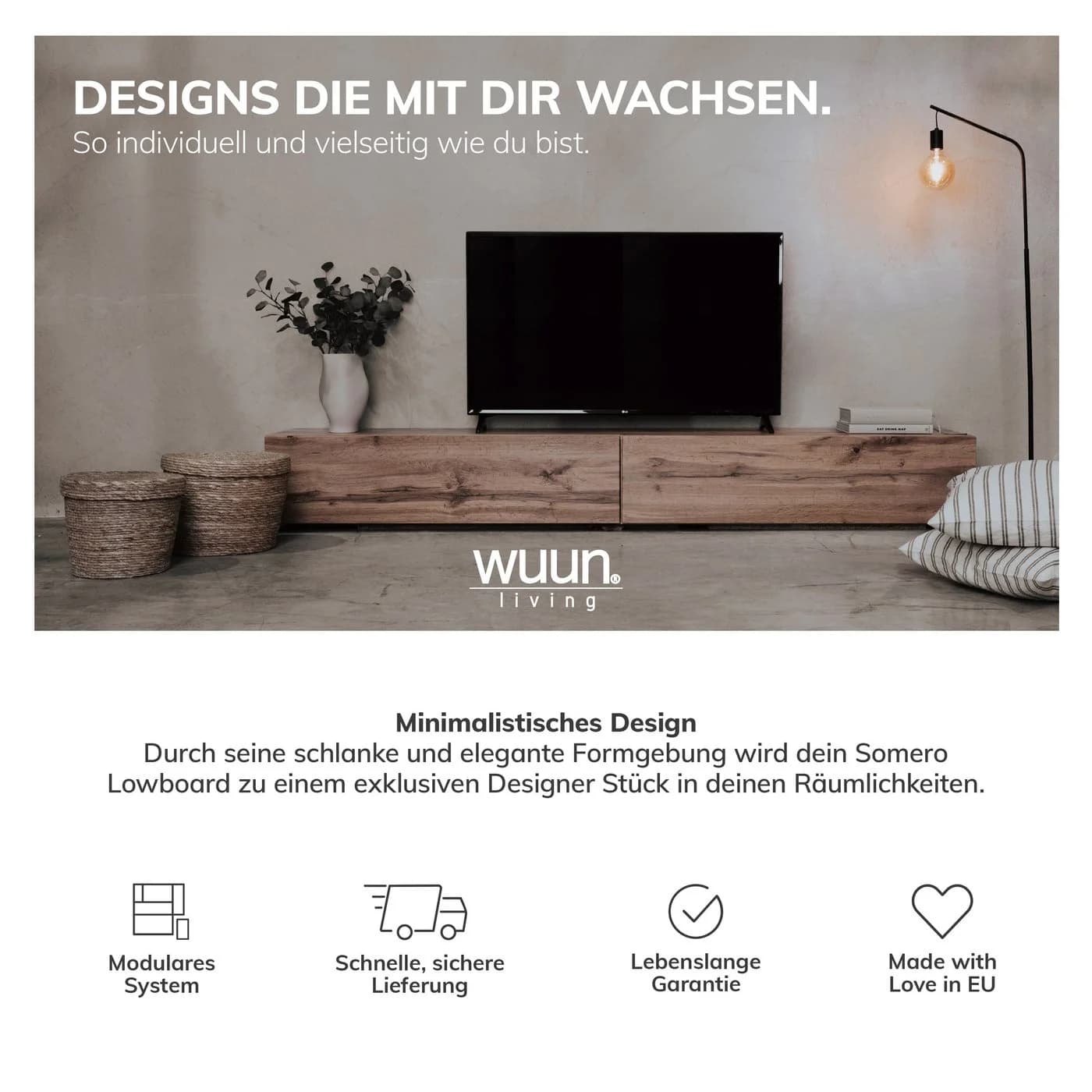 Wuun TV-Board Somero Lowboard Eiche