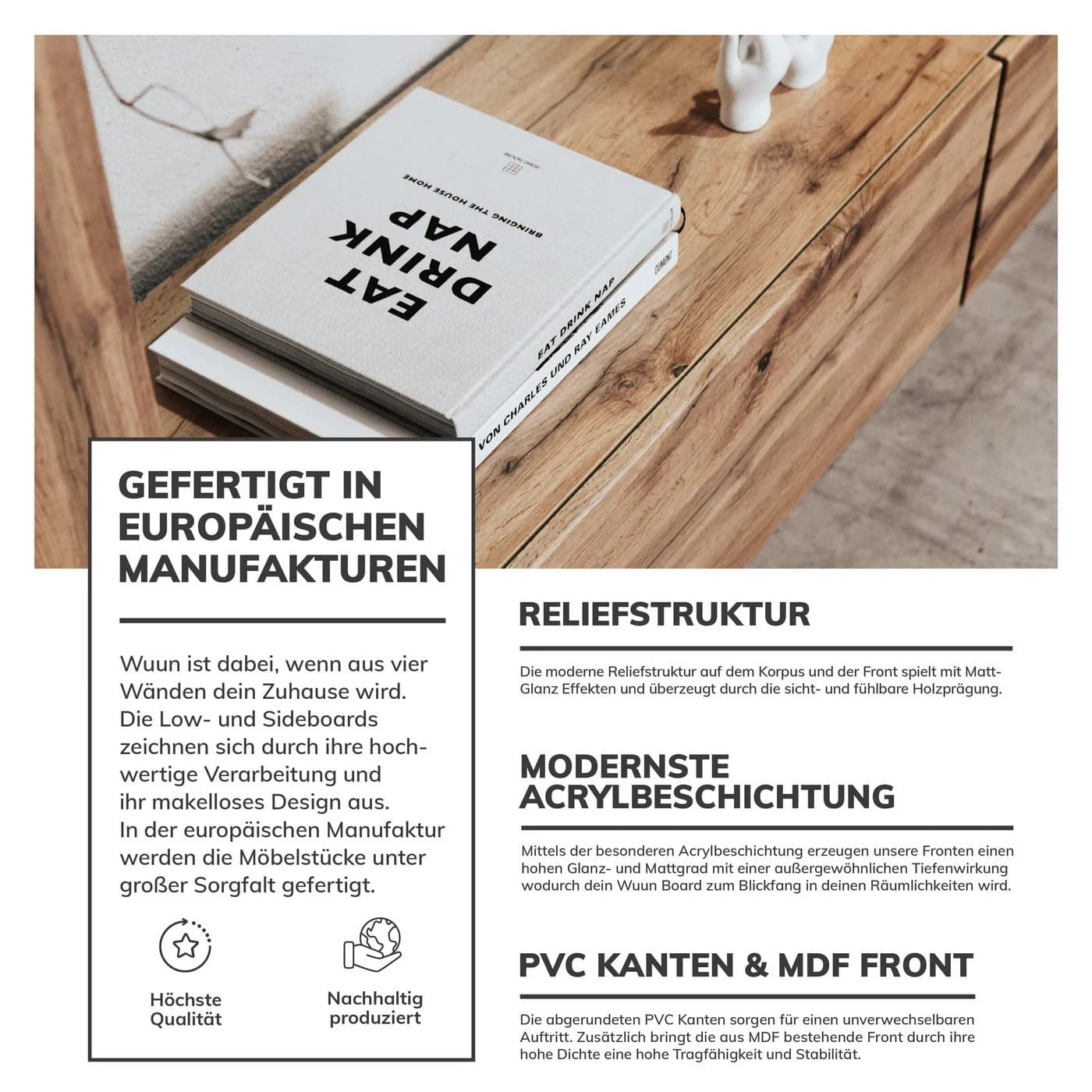 Wuun TV-Board Somero Lowboard Eiche - Bild 4