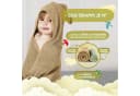 Fuchs & Panda Kapuzenhandtuch Baby EXTRA dick warm beige 100% Bambus Bild 3