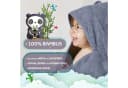 Fuchs & Panda Kapuzenhandtuch Baby 100% Bambus Blau-Grau Bild 1