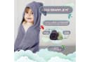 Fuchs & Panda Kapuzenhandtuch Baby 100% Bambus Blau-Grau Bild 3