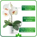 PASCH Kunstorchidee 3er Set Hochglanz-Keramiktopf Weiß Bild 4