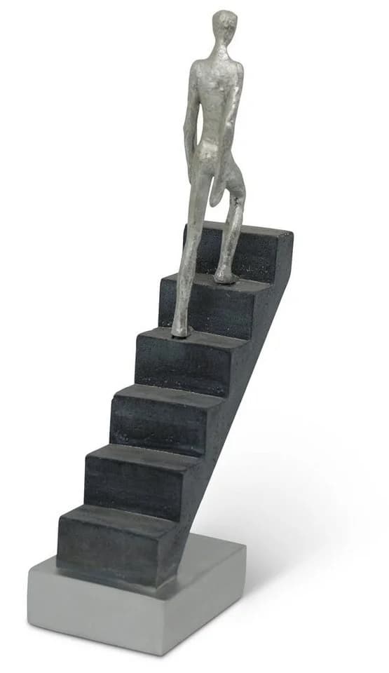 Feinknick Dekofigur Top of The Rock Grau/Silber Schwarz Kunststein - Bild 5