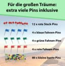 Feinknick Korkglobus 25cm mit 54 Pinnadeln und Stahlstandfuß Bild 5