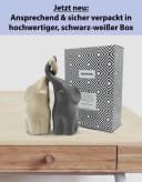 Feinknick Elefanten-Pärchen Dekofiguren Keramik Beige Grau Bild 4