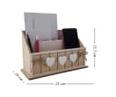 LB H&F Lilienburg Briefablage Holz mit weißen Herzen Bild 4
