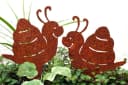 LB H&F Lilienburg Dekofigur Gartenstecker Schnecke Rost Metall Bild 2