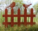LB H&F Lilienburg Gartenstecker Vogel Rost Optik Metall Bild 1