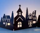 LB H&F Lilienburg Weihnachtshaus Metall Deko Advent Fensterdeko Bild 4