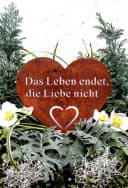 LB H&F Lilienburg Grabstecker Herz Rost Metall Wetterfest Bild 1