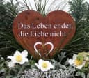 LB H&F Lilienburg Grabstecker Herz Rost Metall Wetterfest Bild 2