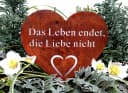 LB H&F Lilienburg Grabstecker Herz Rost Metall Wetterfest Bild 3