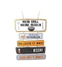 LB H&F Lilienburg BBQ Grillplatz-Schild Holz XL Grillen Bier Männer Bild 2