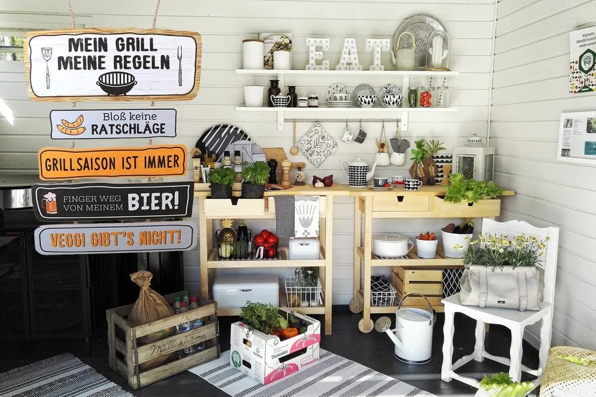 LB H&F Lilienburg BBQ Grillplatz-Schild Holz XL Grillen Bier Männer - Bild 3