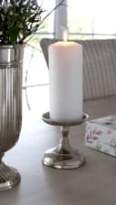 LB H&F Lilienburg Kerzenhalter Silber ALU Metall Modern Landhaus Stil Bild 2