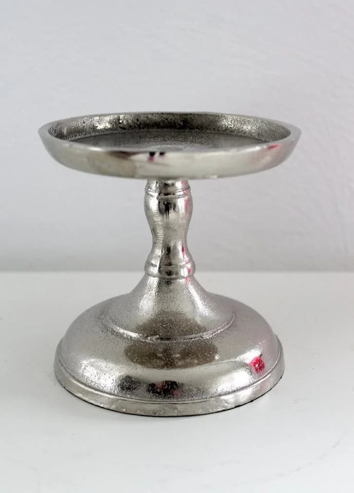 LB H&F Lilienburg Kerzenhalter Silber ALU Metall Modern Landhaus Stil - Bild 3